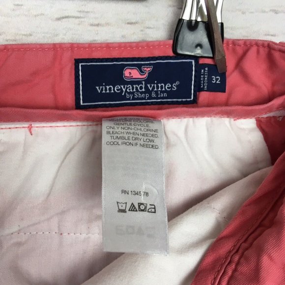 Vineyard Vines Mens Shorts 32 Pink Club Flat Front 100% Cotton Preppy Summer - Picture 5 of 11